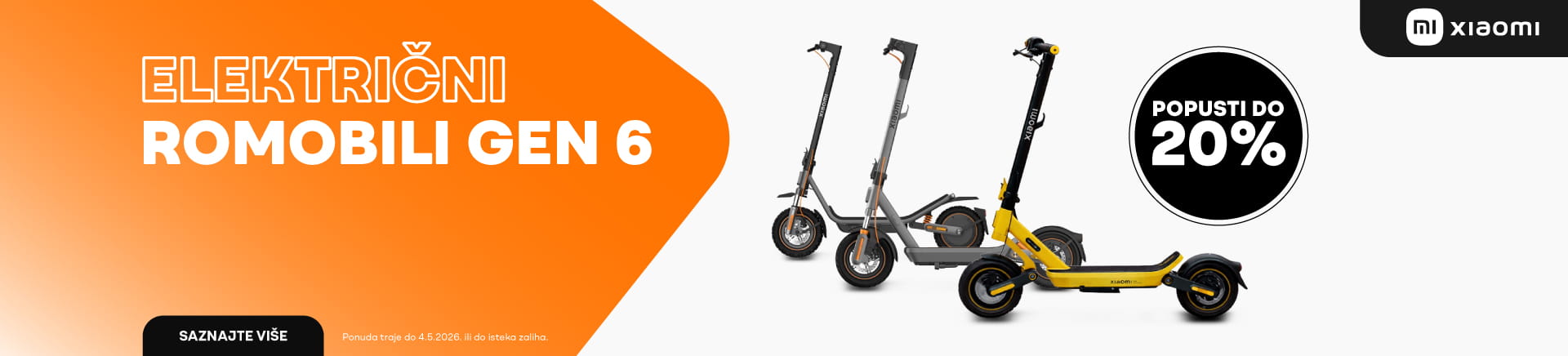 Xiaomi električni romobili Gen6 na akciji