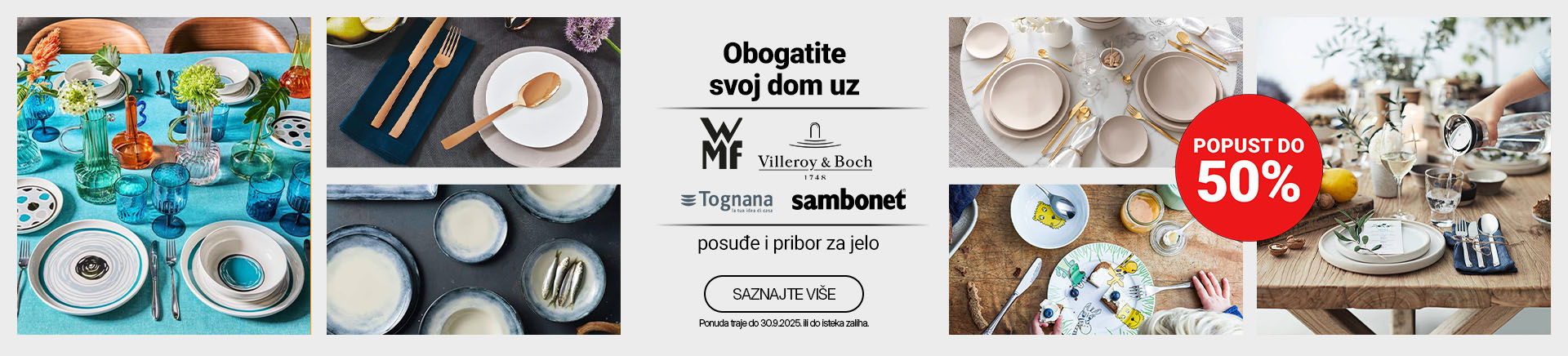 Akcija posuđa i setova lonaca i tanjira