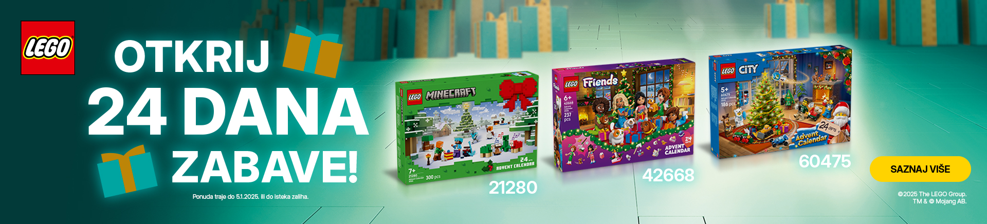 LEGO advent kalendar 2025 akcija
