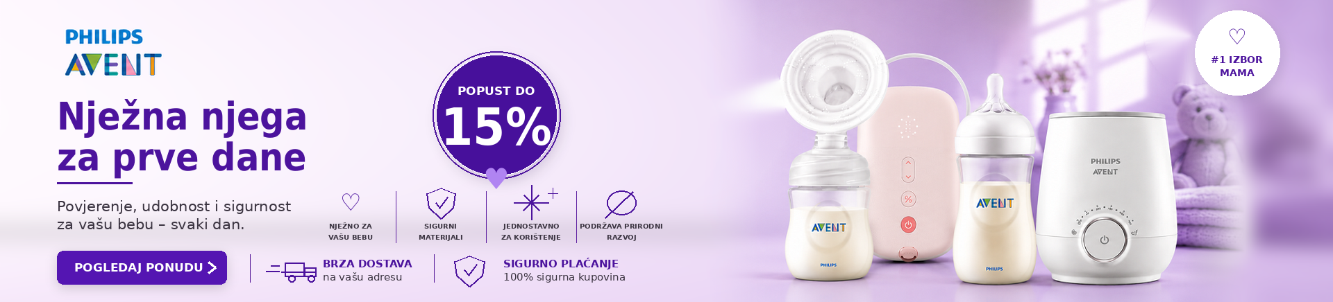 Philips Avent akcija – bočice, izdajalice, sterilizatori i oprema za bebe po posebnim cijenama na eKupi.ba