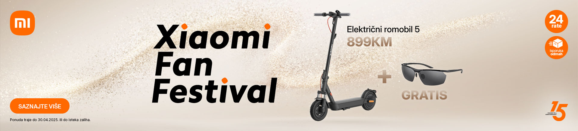 Xiaomi Fan Festival El. romobil + poklon gratis