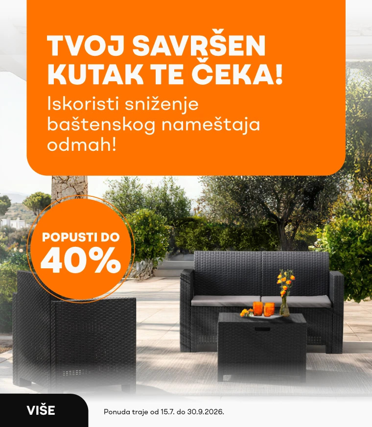 Vrtni i balkonski namještaj na akciji uz popuste do 40%