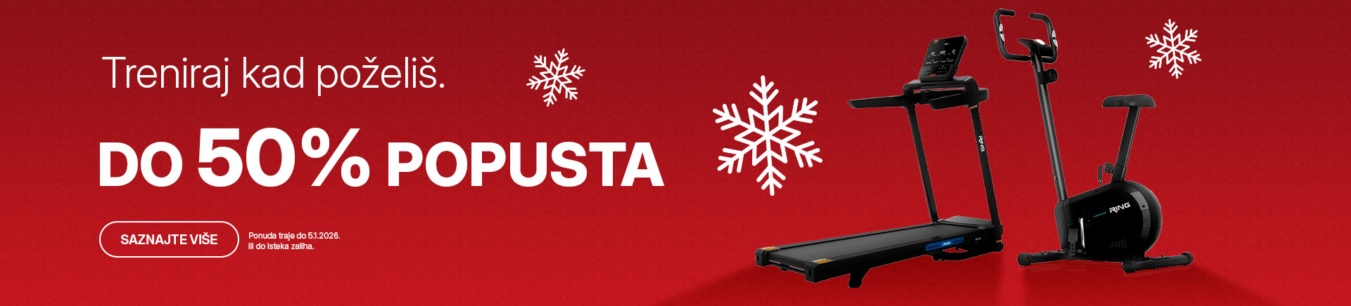 Fitness oprema na akciji do 50% pred novogodišnje praznike