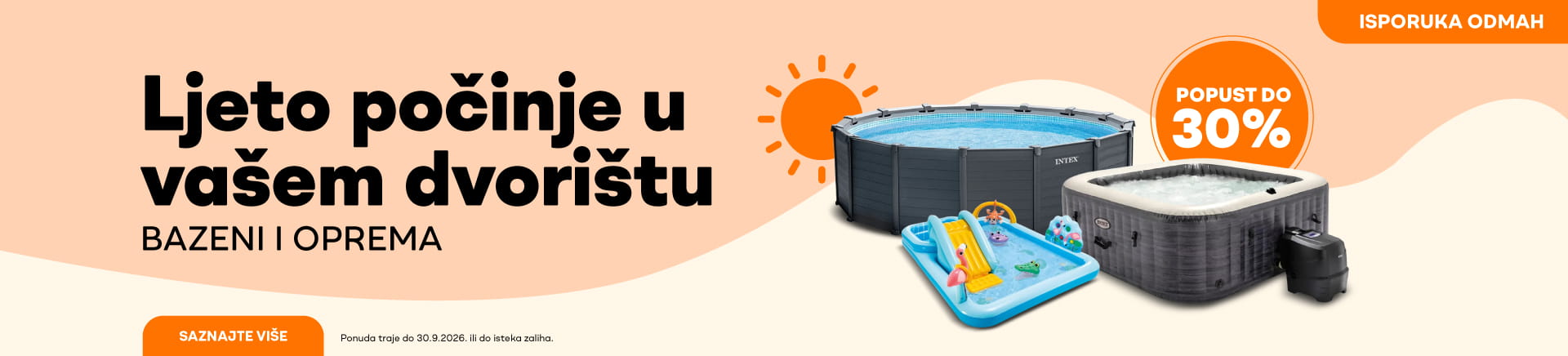 Bazeni i oprema INTEX na fantaasticnoj akciji sa pupusitma do 50%