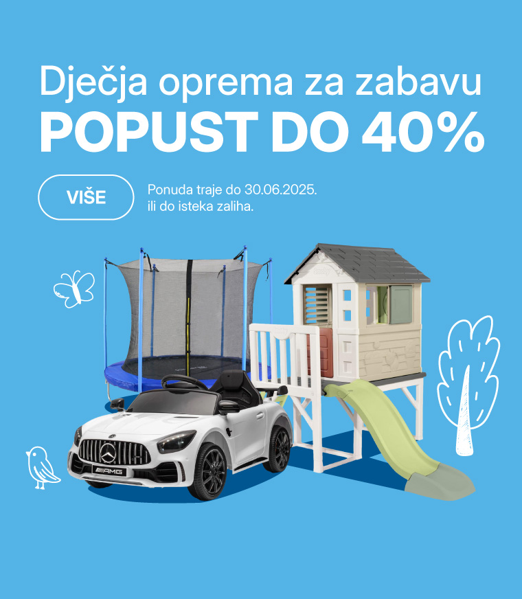 Trampoline, igralista djecja i auti na akumulator - akcija do 40%