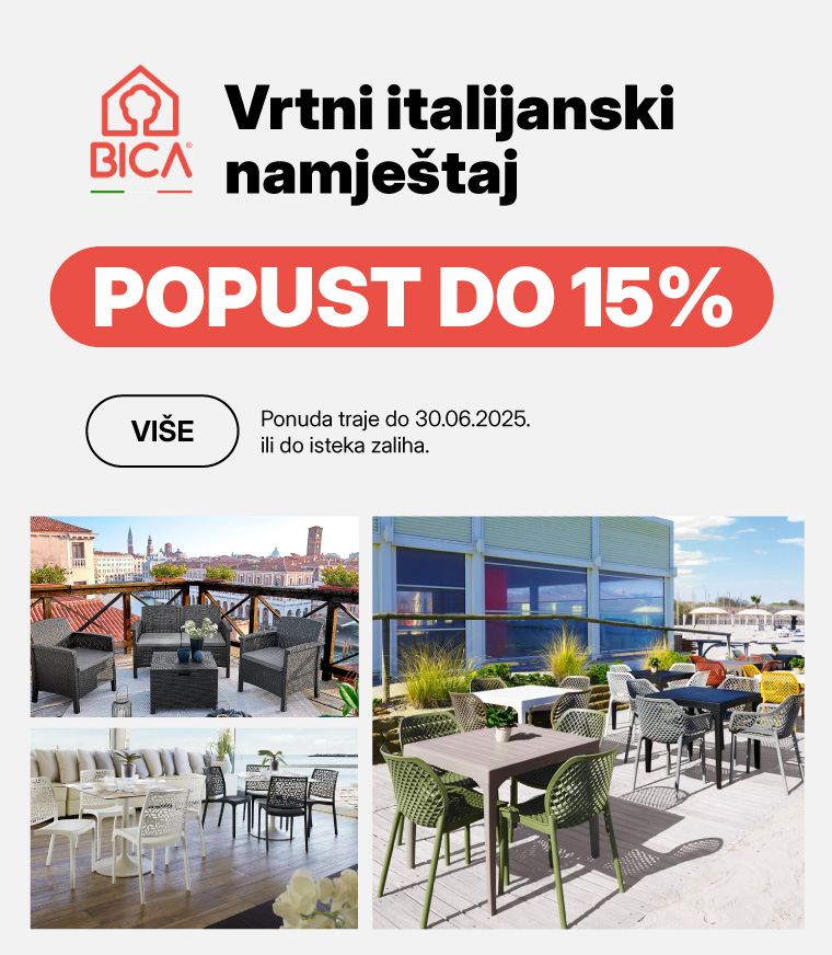 Vrtni italijanski namjestaj BICA akcija - popusti 20%