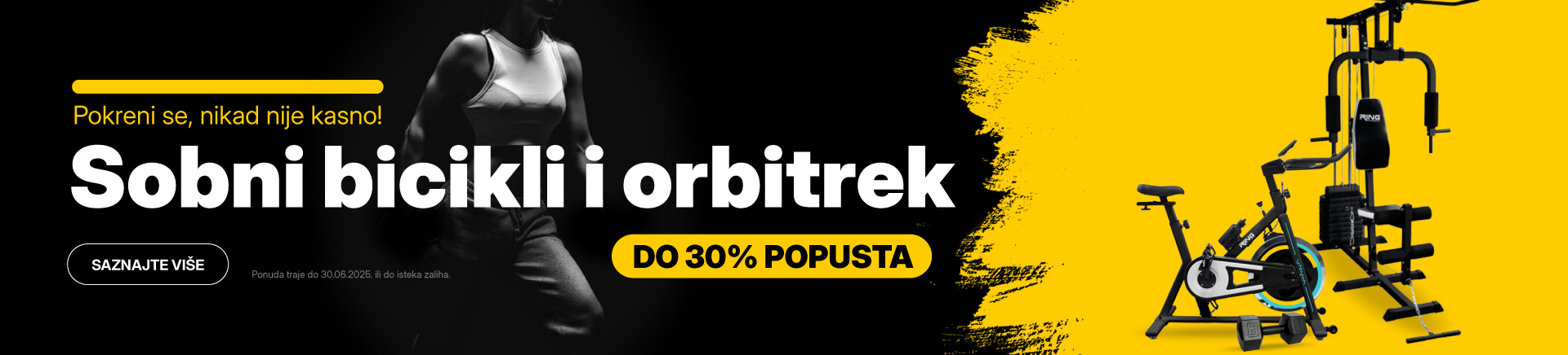 Akcija fitness sprave i oprema - sobni i spinning bicikli