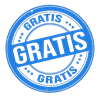 GRATIS plavi sticker