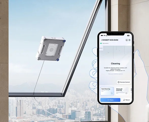 ECOVACS HOME aplikacija za upravljanje WINBOT W2S OMNI robotom