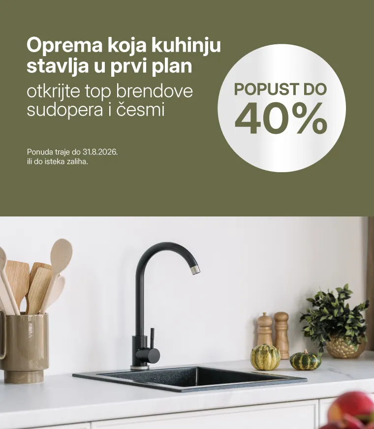 Sudoperi i česme - akcija do 40% popusta