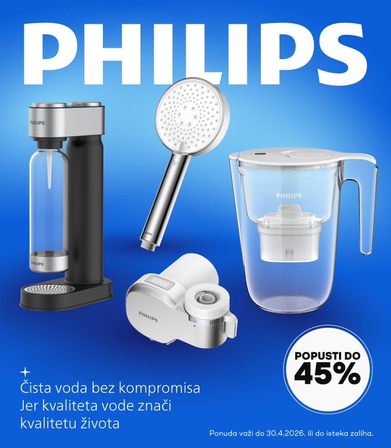 Philips aparati za filtriranje i gaziranje vode na akciji uz popuste do 40%
