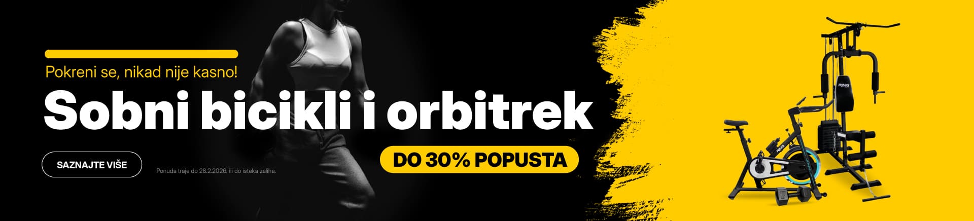 Sobni bicikli i orbitrek na akciji - popust do 40%