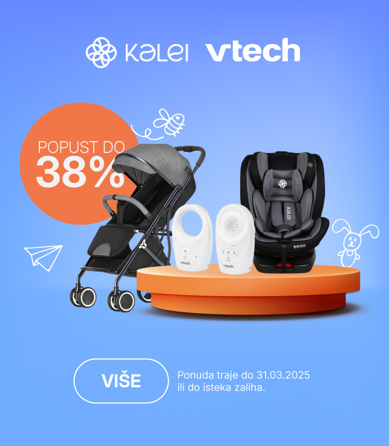 Akcija Kalei dječje opreme – kolica, autosjedalice, VTech video i monitor uređaji po sniženim cijenama za sigurnost i udobnost vaših mališana!