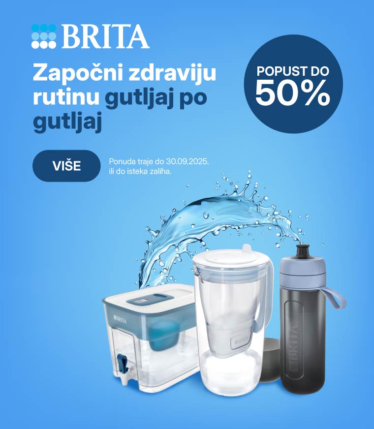 Brita akcija – bokali s filterom, boce i flaše s filterom, zamjenski ulošci i dodatna oprema za filtraciju vode po sniženim cijenama