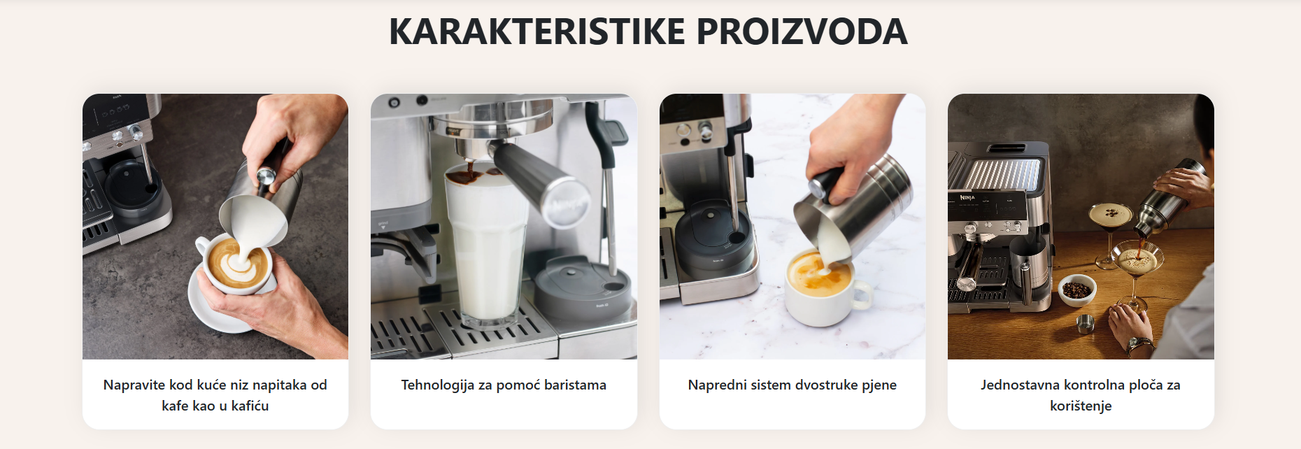 Ninja Luxe Café Premier ES601EU prikaz funkcija