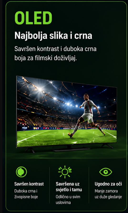 OLED televizori najbolja slika i duboka crna boja