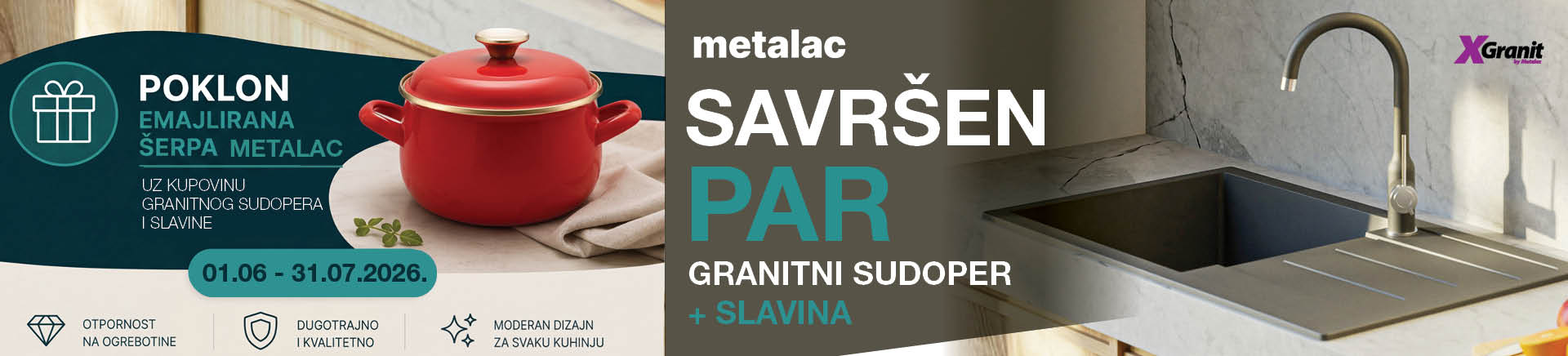 Metalac granit sudopere i cesme na akciji