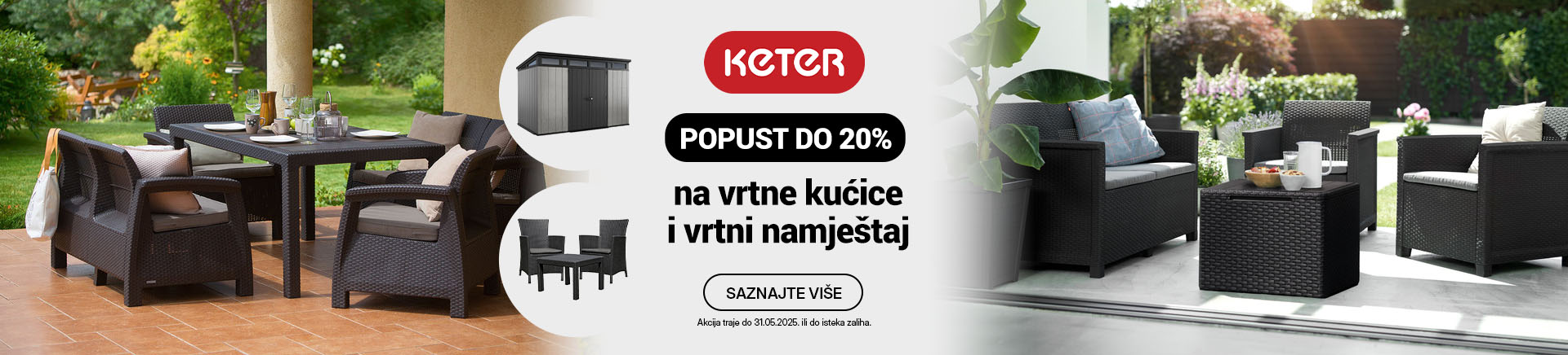 Keter vrtni namještaj i kućice - akcija vrtne opreme