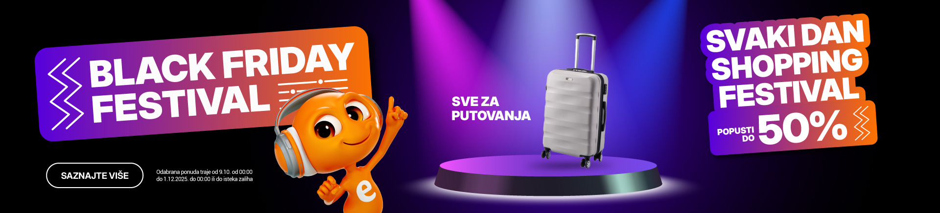 Black Friday rasprodaja putnog programa