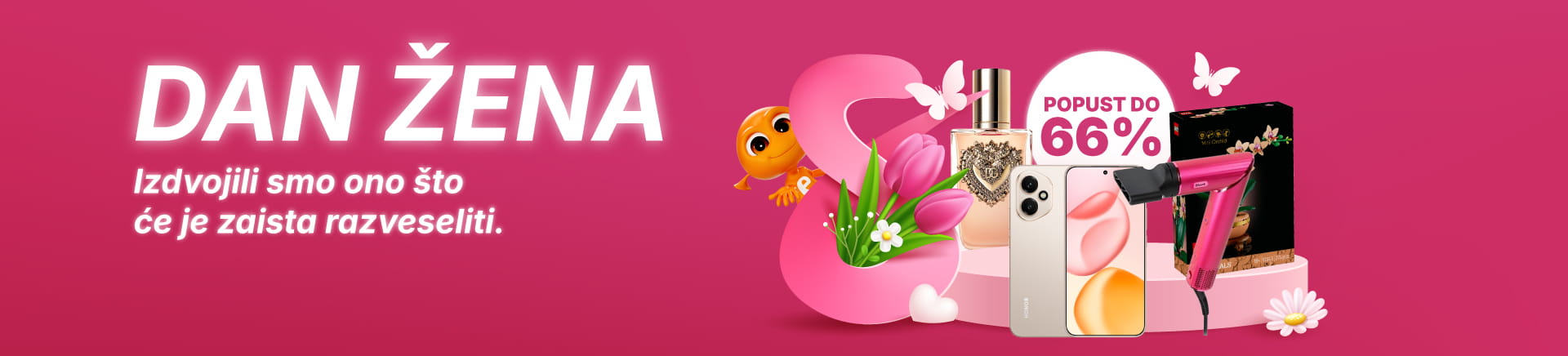 Dan žena 8. mart – parfemi, kozmetika, LEGO buketi, pametni satovi i pokloni za nju na akciji na eKupi.ba
