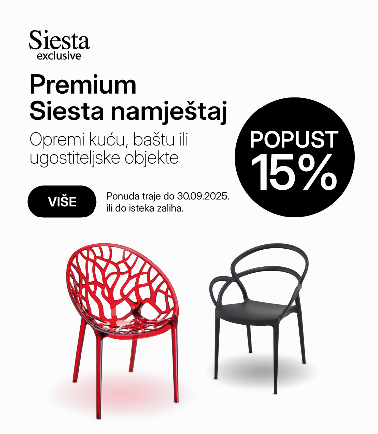 Siesta namještaj za vrt i ugostitljske objekte - akcija