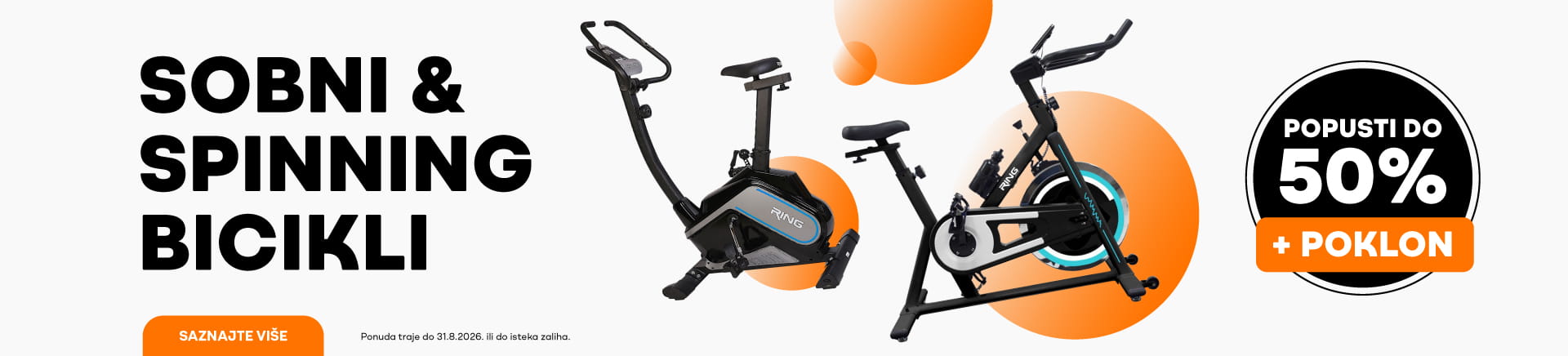 Sobni bicikli i spinning - popusti do 50% 