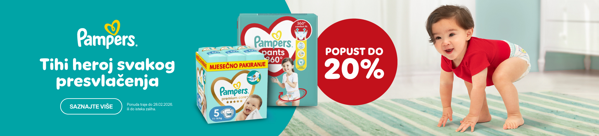 Pampers akcija pelena