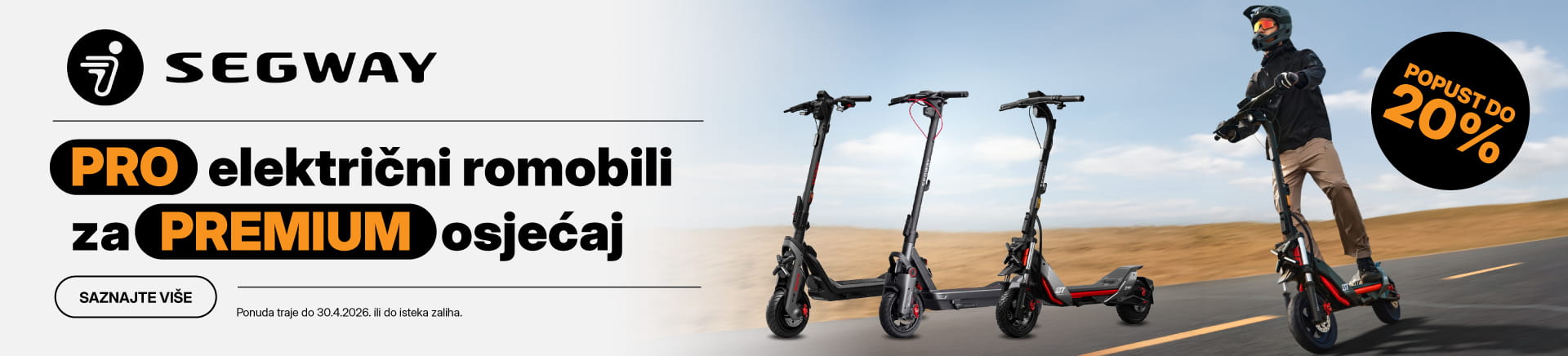 Segway električni romobili uz posebne popuste do 35%