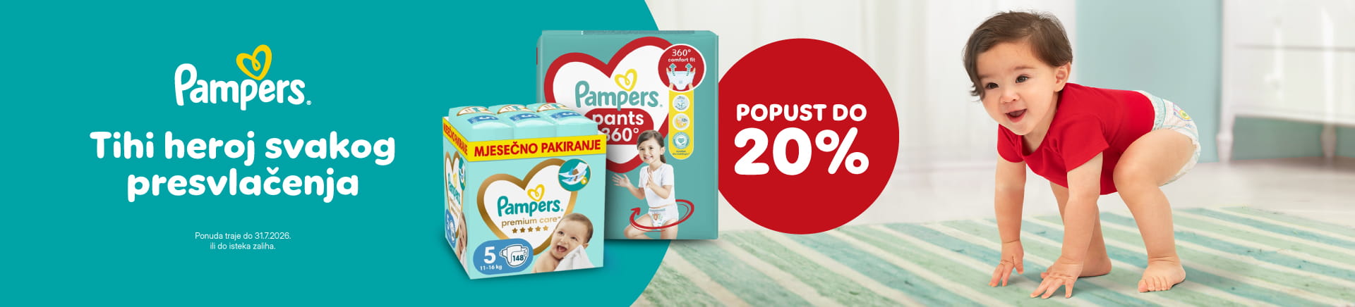 Pampers akcija jul 2026