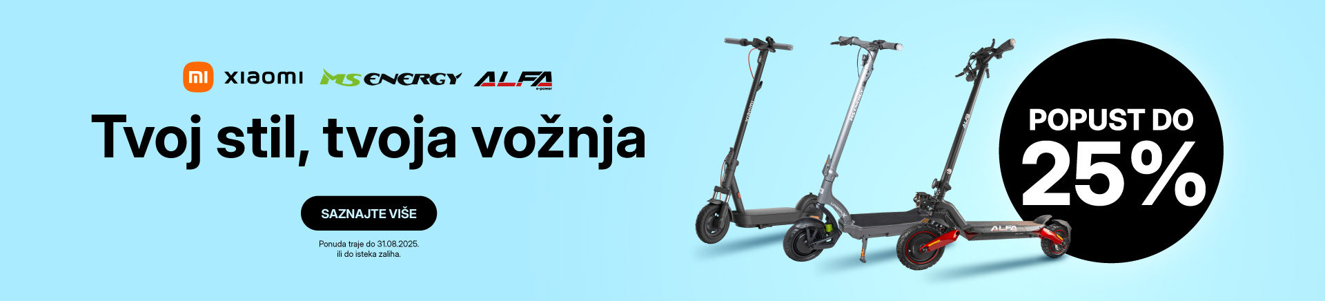Elektricni romobili skuteri na ljetnoj akciji