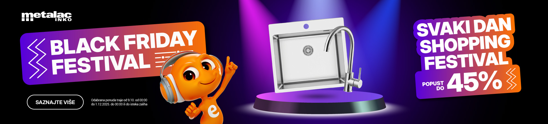 Metalac sudopere i cesme na Black Friday rasprodaji