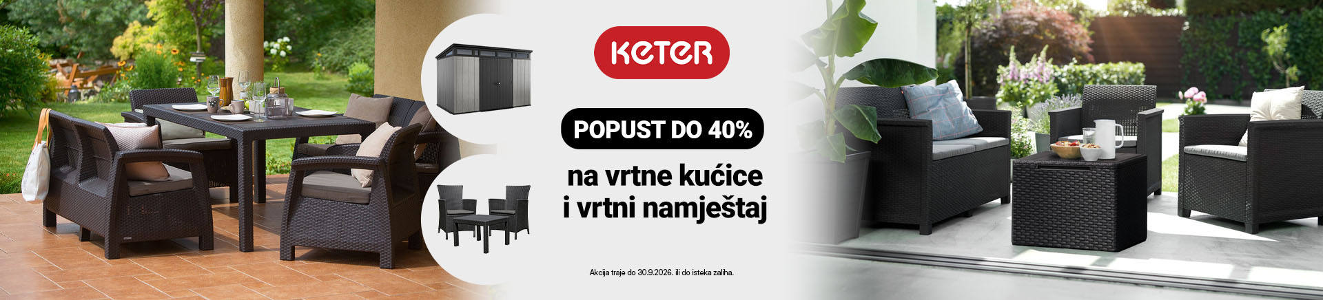 Keter vrtni namještaj i kućice na akciji