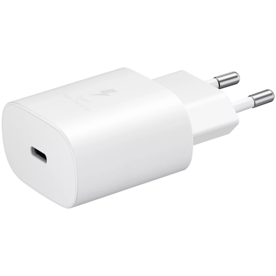 Samsung 25W Super brzi punjač, USB-C Wall Charger, Bijeli (kabal nije uključen), EP-TA800NWEGEU