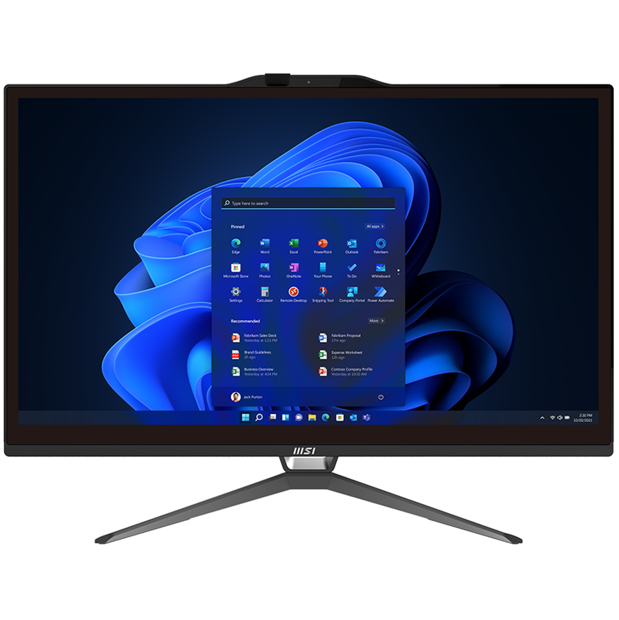 Računar MSI PRO AP222T AIO, Intel Pentium G7400, 4GB DDR4 RAM, 128GB SSD, Windows 11 Pro, 2 godine garancije
