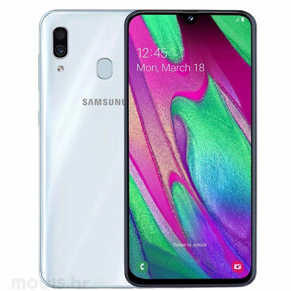Samsung mobitel Galaxy A40 A405F 64GB DS bijeli
