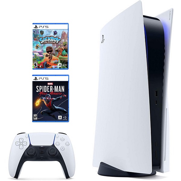 PlayStation 5 + Sackboy A Big Adventure! PS5 + Marvel's Spider-Man: Miles Morales PS5