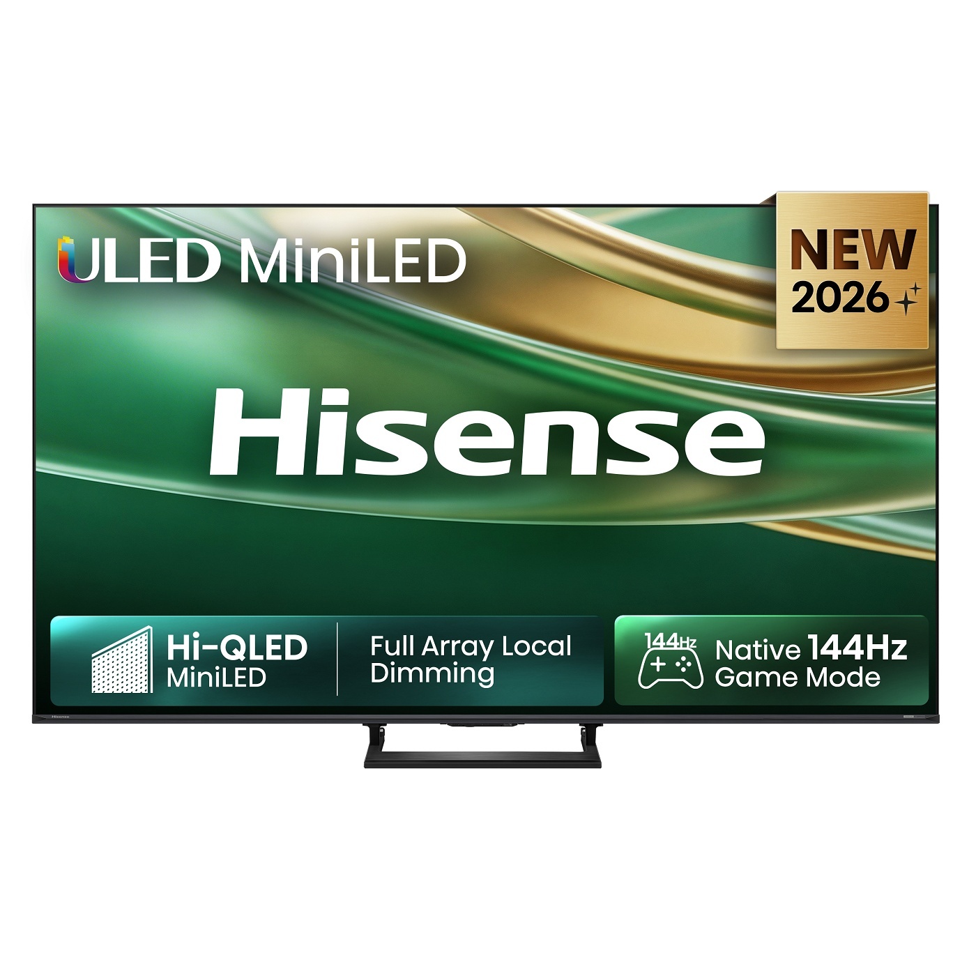 Hisense Hi-QLED televizor 55E8S, 4K Ultra HD, Smart TV, VIDAA U9, Smart OS, 144Hz VRR, Dolby vision IQ, Ugrađeni subwoofer, crni