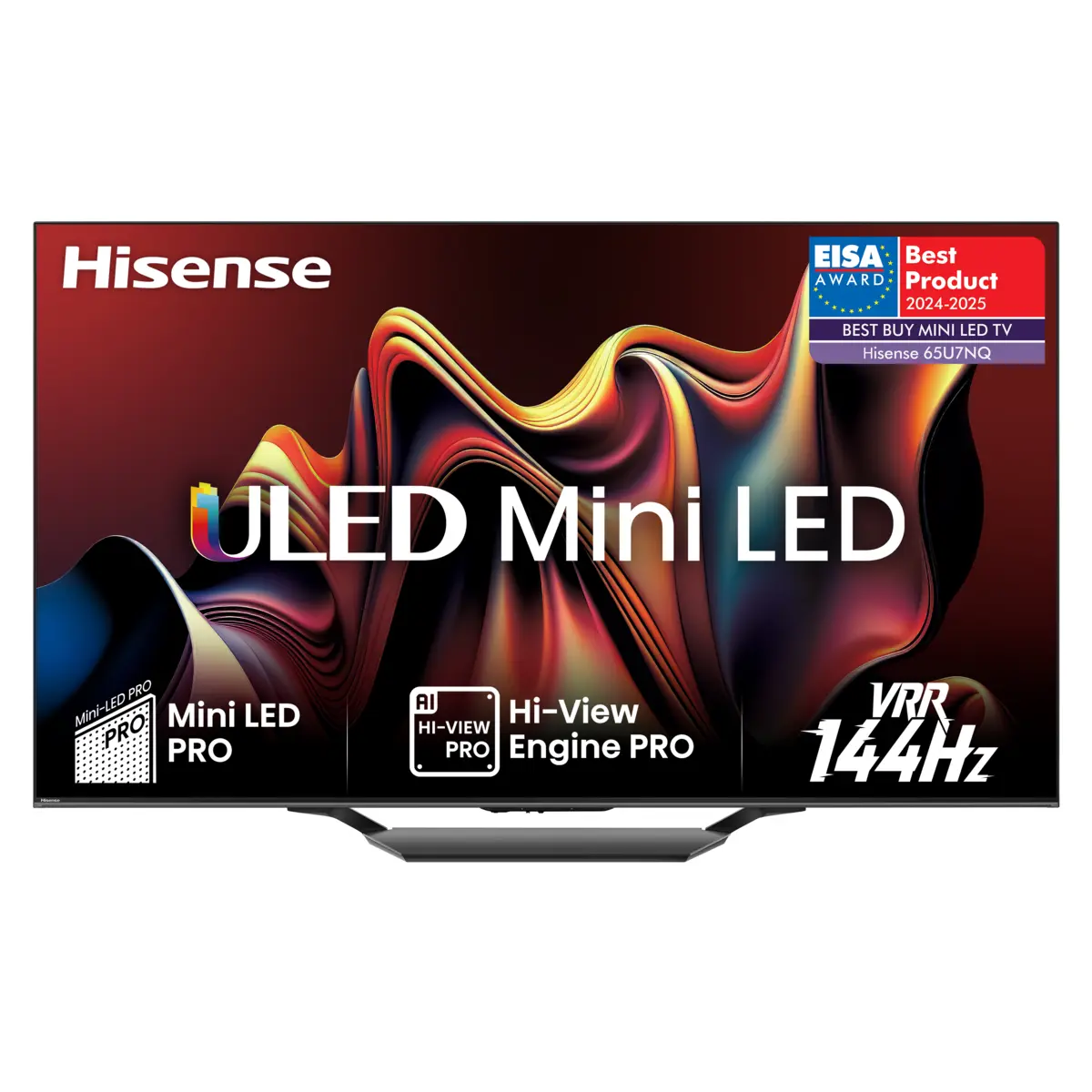 Hisense ULED Mini LED televizor 65U7NQ, 4K Ultra HD, Smart TV, VIDAA U7.6, Quantum Dot Colour, 144Hz Game Mode Pro, Mini-LED Full Array Local Dimming, Crni   **IZLOŽBENI MODEL**