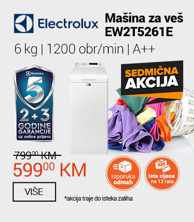 Electrolux maÅ¡ina za veÅ¡ EW2T5261E