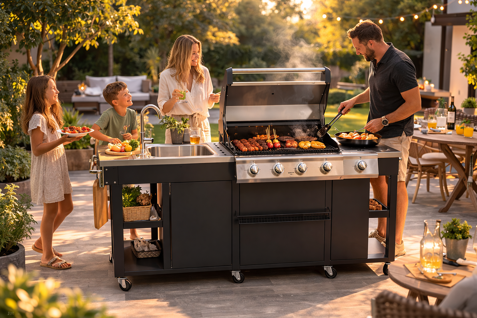 Shinerich plinski roštilj s kuhinjom 4+1 gorionik 15.2kW