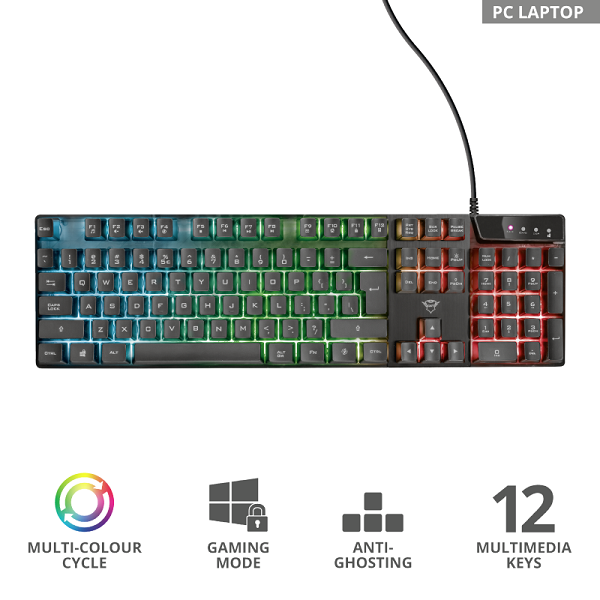 Tastatura Trust GXT 835 Azor Illuminated