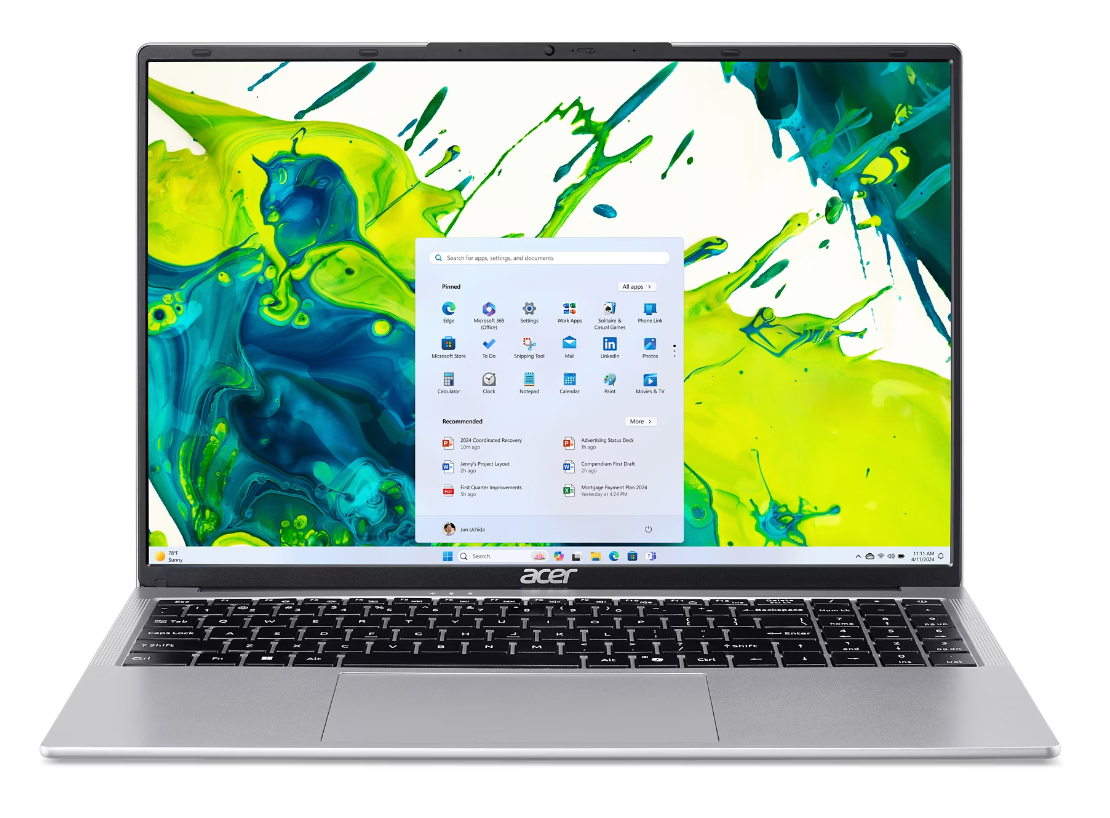 ACER laptop Aspire Lite AL16-54P-58H5, Intel Core i5-1334U, 16" WUXGA IPS, 16GB DDR5 RAM, 512GB SSD, Intel Iris Xe Graphics, Linux