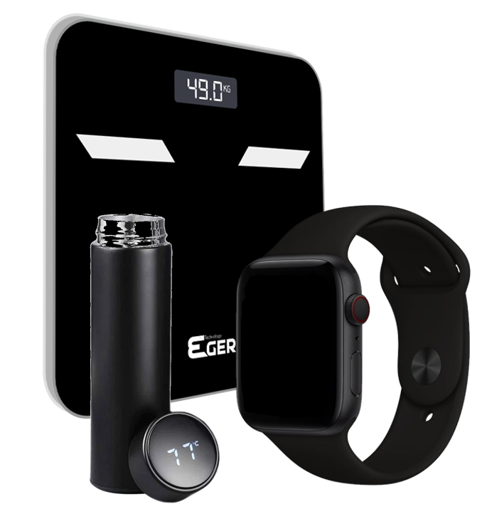 EGER FIT pametni set: F10 Pro carbon / Vaga / Termos boca EGER FIT pametni set: F10 Pro carbon / Vaga / Termos boca