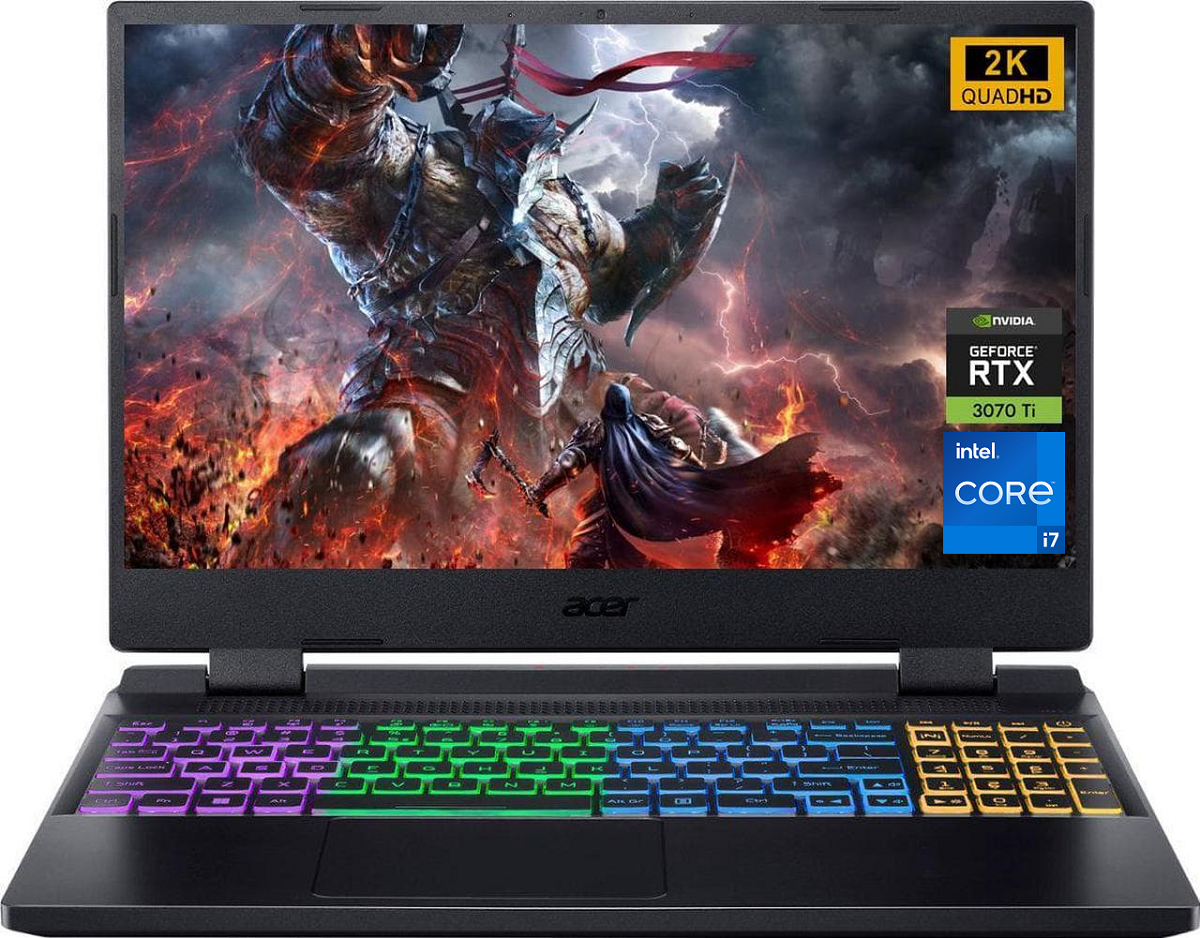 Laptop Acer Nitro 5 AN515-58-721Z, 15,6 QHD IPS 165Hz, Intel Core i7-12650H, 16GB RAM, 1TB PCIe NVMe SSD, NVIDIA GeForce RTX 3070Ti 8GB, FreeDOS