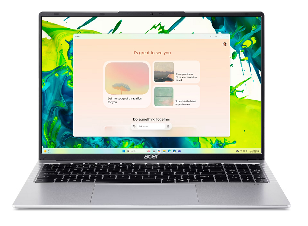 Acer laptop Swift Lite 16-31P-365Z, Intel Core 3 N355, 16" WUXGA IPS 60Hz, 8GB LPDDR5 RAM, 512GB SSD, Linux
