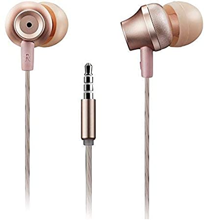 CANYON Stereo earphones with microphone, metallic shell, 1.2M, rose